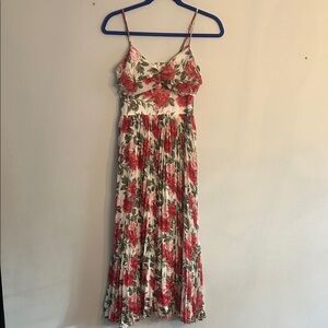 Miami Red and Green Floral Maxi Dress